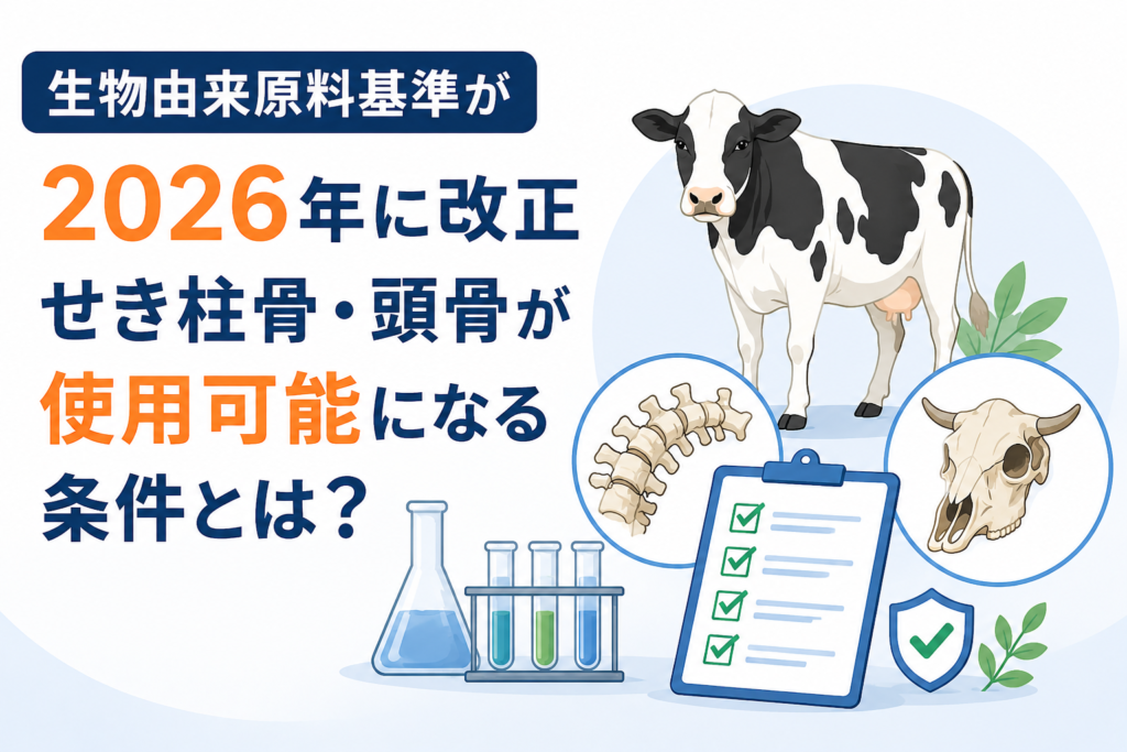 生物由来原料基準が2026年に改正｜せき柱骨・頭骨が使用可能になる条件とは？
