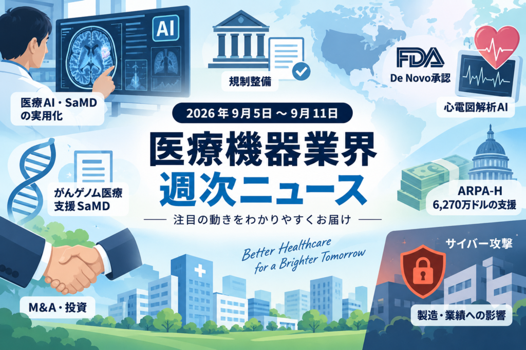 医療機器業界 週次ニュース (2026年9月5日〜2026年9月11日)