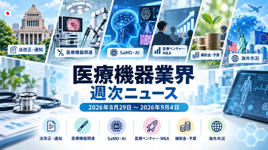 医療機器業界 週次ニュース (2026年8月29日〜2026年9月4日)