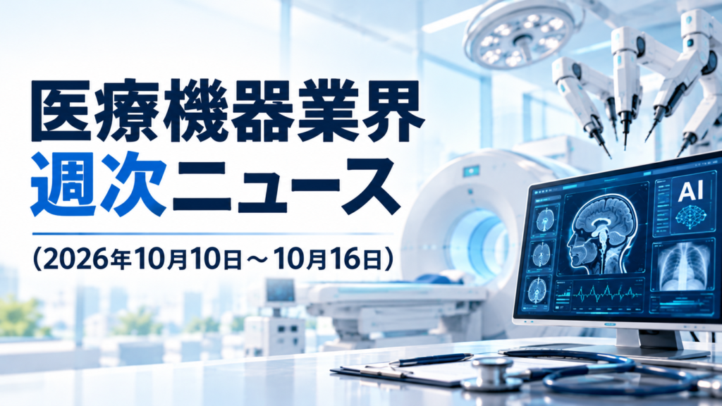 医療機器業界 週次ニュース (2026年10月10日〜2026年10月16日)