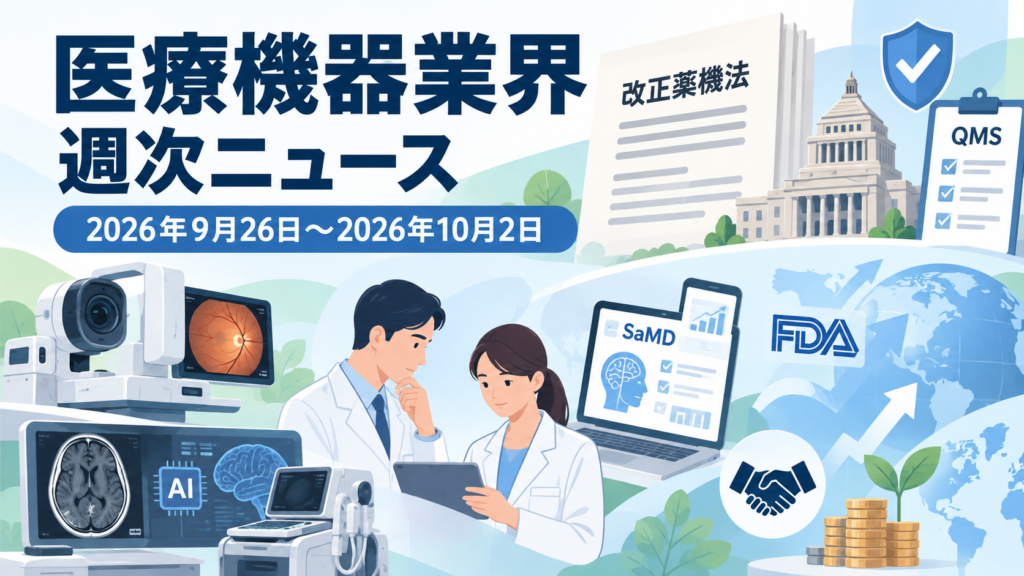 医療機器業界 週次ニュース (2026年9月26日〜2026年10月2日)