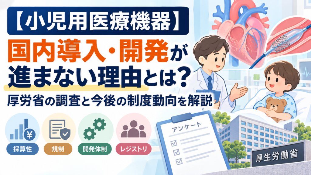 【小児用医療機器】国内導入・開発が進まない理由とは？厚労省の調査と今後の制度動向を解説