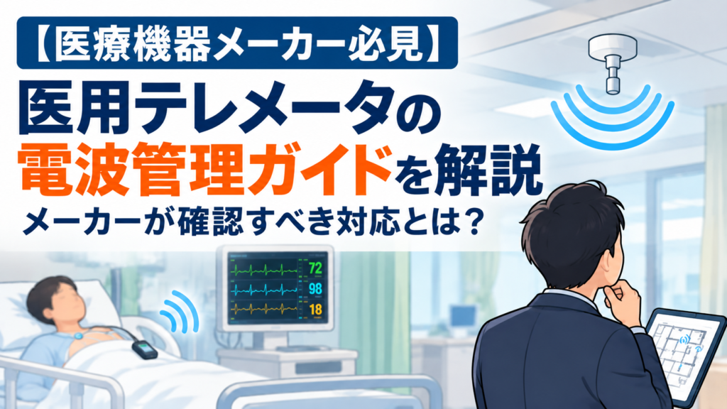 【医療機器メーカー必見】医用テレメータの電波管理ガイドを解説｜メーカーが確認すべき対応とは？